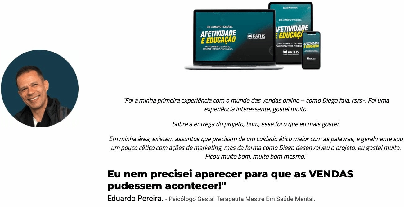 Depoimento Eduardo Pereira - Psicólogo Gestal Terapeuta Mestre em Saúde Mental